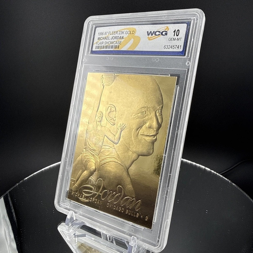 Michael‎ Jordan 23KT Gold Card 1997 Fleer Rookie of the Year WCG Graded #4261